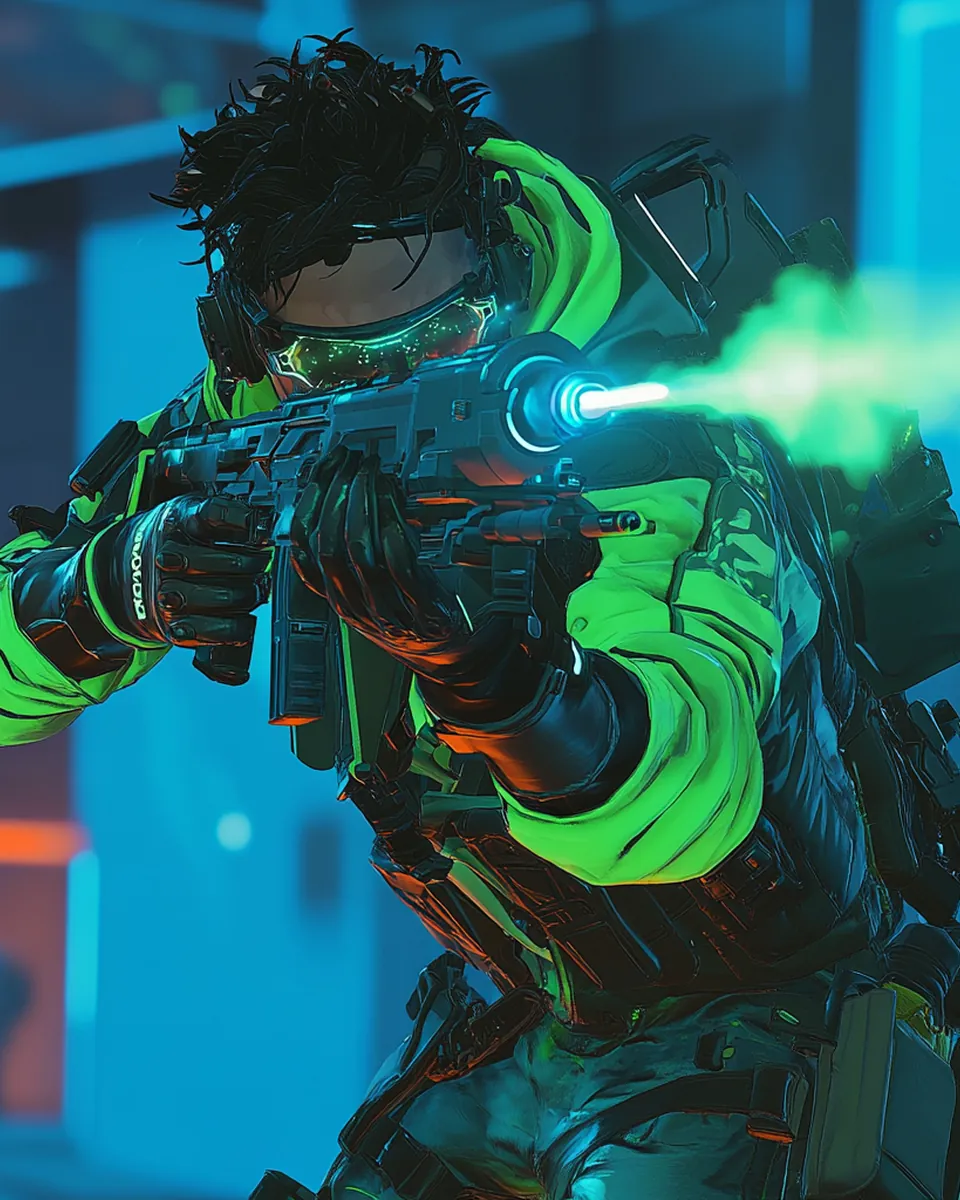 A player aiming down sights
